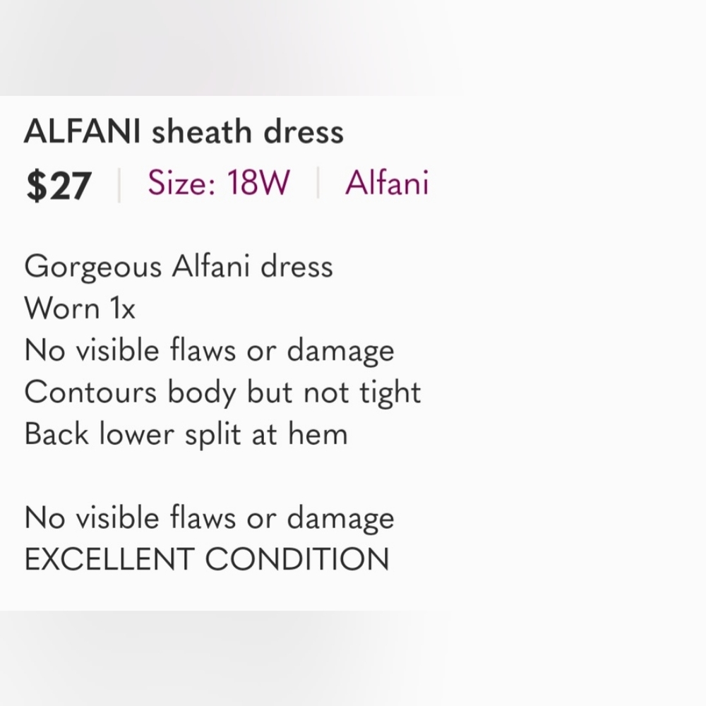 ALFANI DRESS - Picture 3 of 3